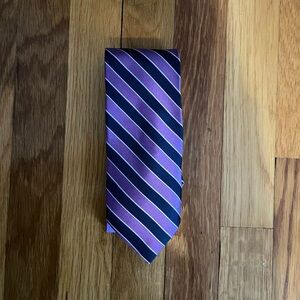 Nautica Striped Tie in Purple and Navy